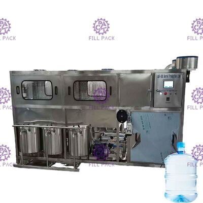 300 BPH-SUS 316 Monoblock 5 Gallonen-Wasser-Flaschenabfüllmaschine fournisseur