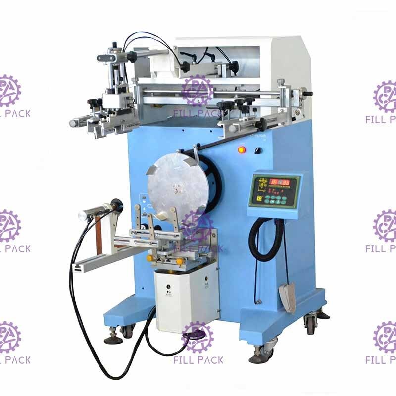 Drehsiebdruck Semiauto, der Flaschen-Etikettierer-Fotoelektrizitäts-Entdeckung für Flasche 20l druckt fournisseur